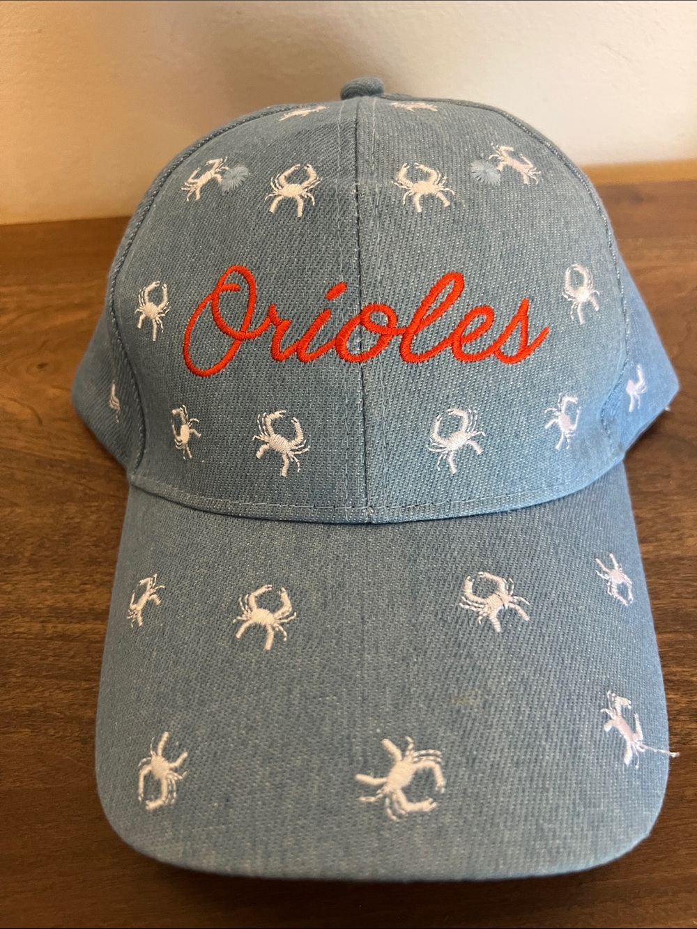 Light Blue Baltimore Orioles Embroidered Crab Cap